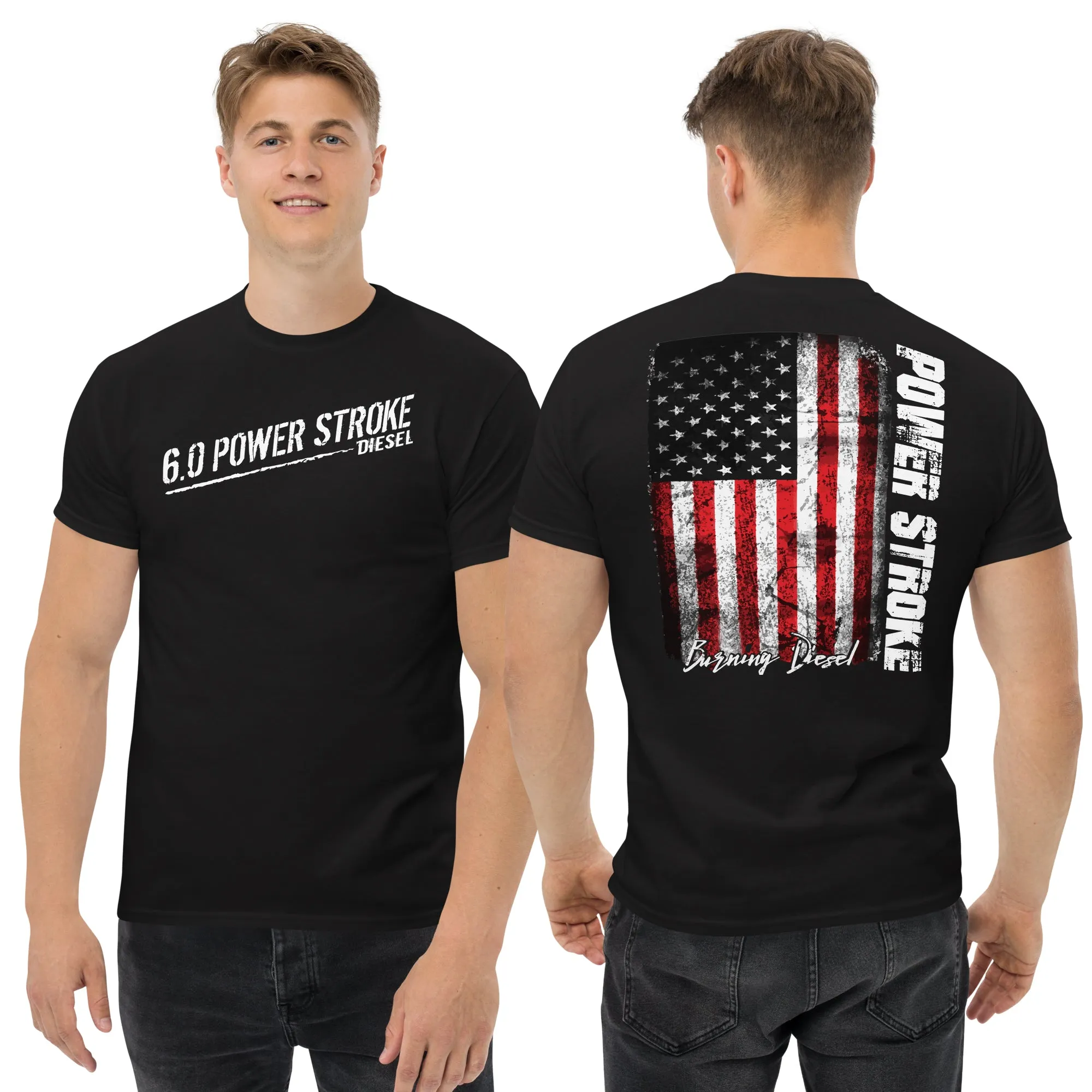 6.0 Powerstroke American Flag T-Shirt