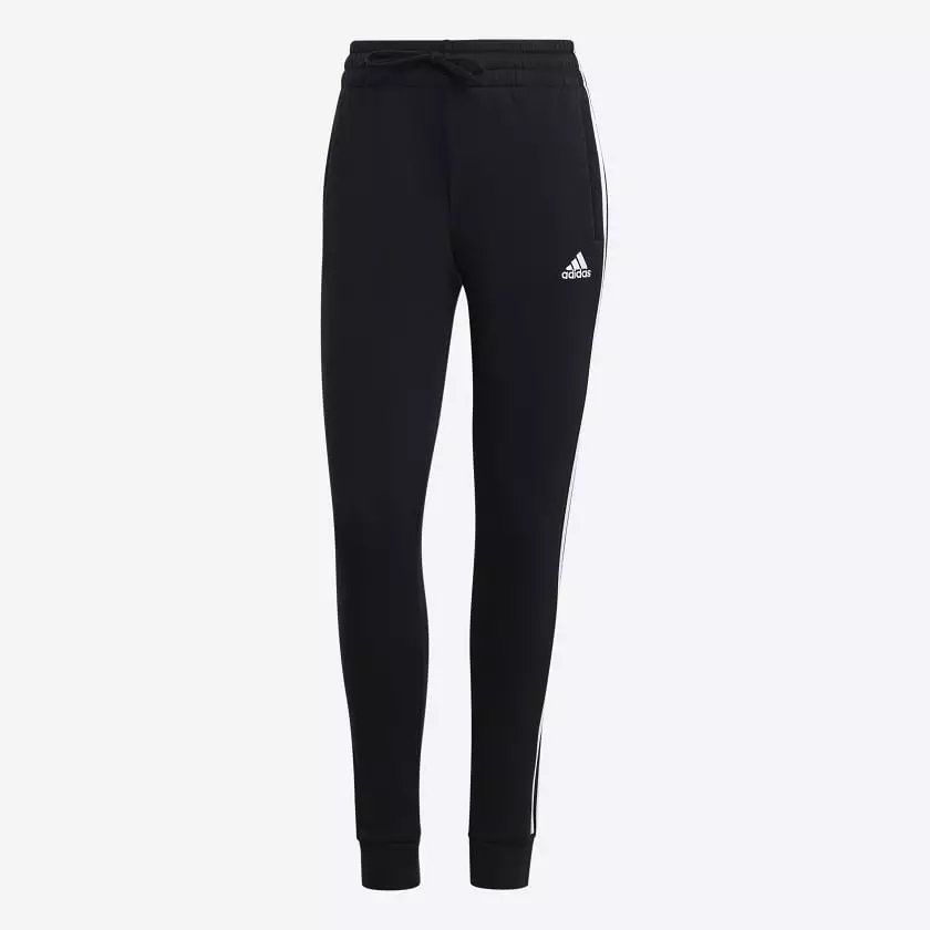 ADIDAS WOMEN'S 3-STRIPES FLEECE PANT BLACK/WHITE