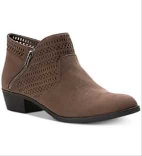 American Rag Women's Abby Stacked Booties Brown Size 5 M