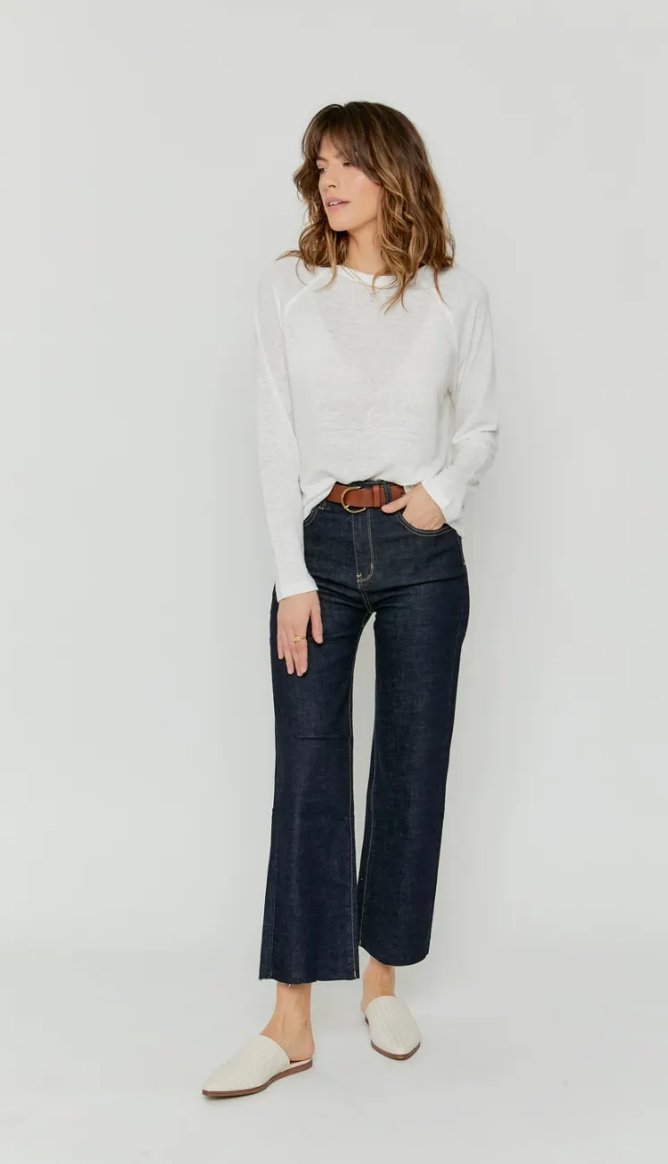 Annie Wide Leg Crop Denim Pant