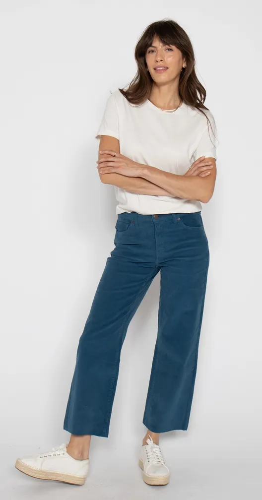 Annie Wide Leg Crop Denim Pant