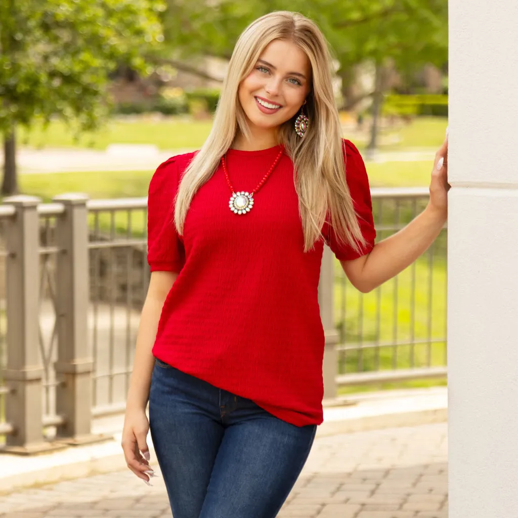 Basic American Girl Top - Red