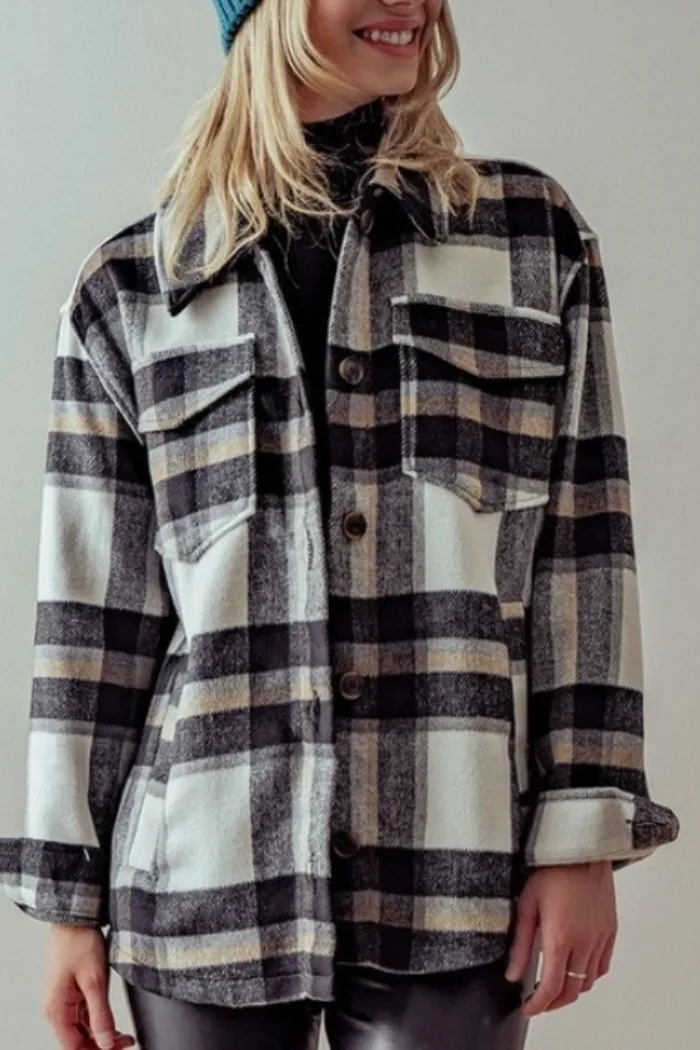 Bella Relaxed Fit Plaid Shacket