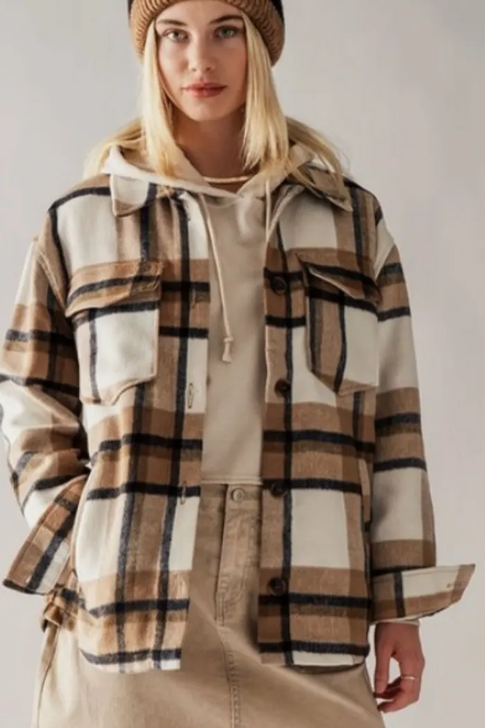 Bella Relaxed Fit Plaid Shacket