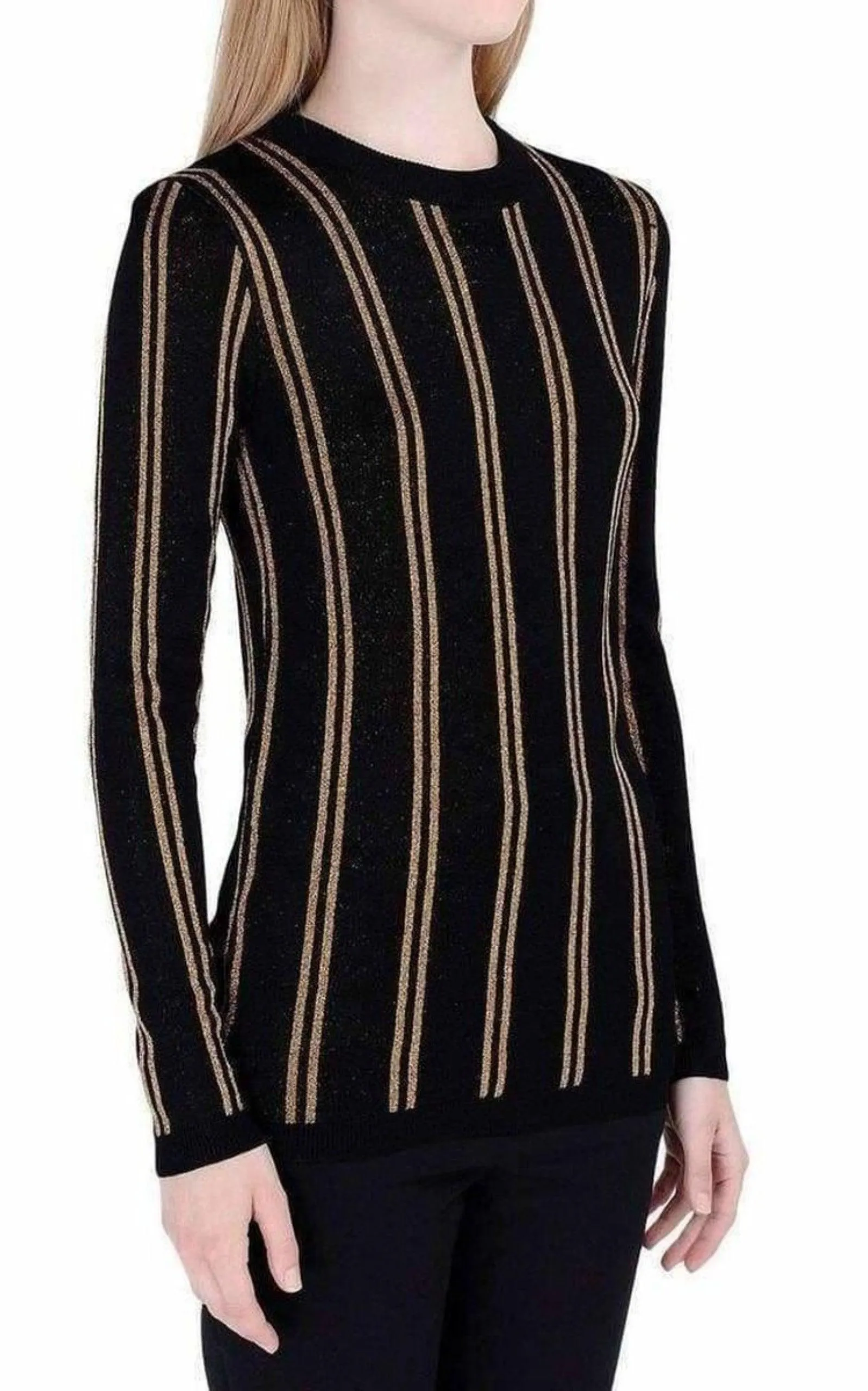 Black And Gold Striped Sweater