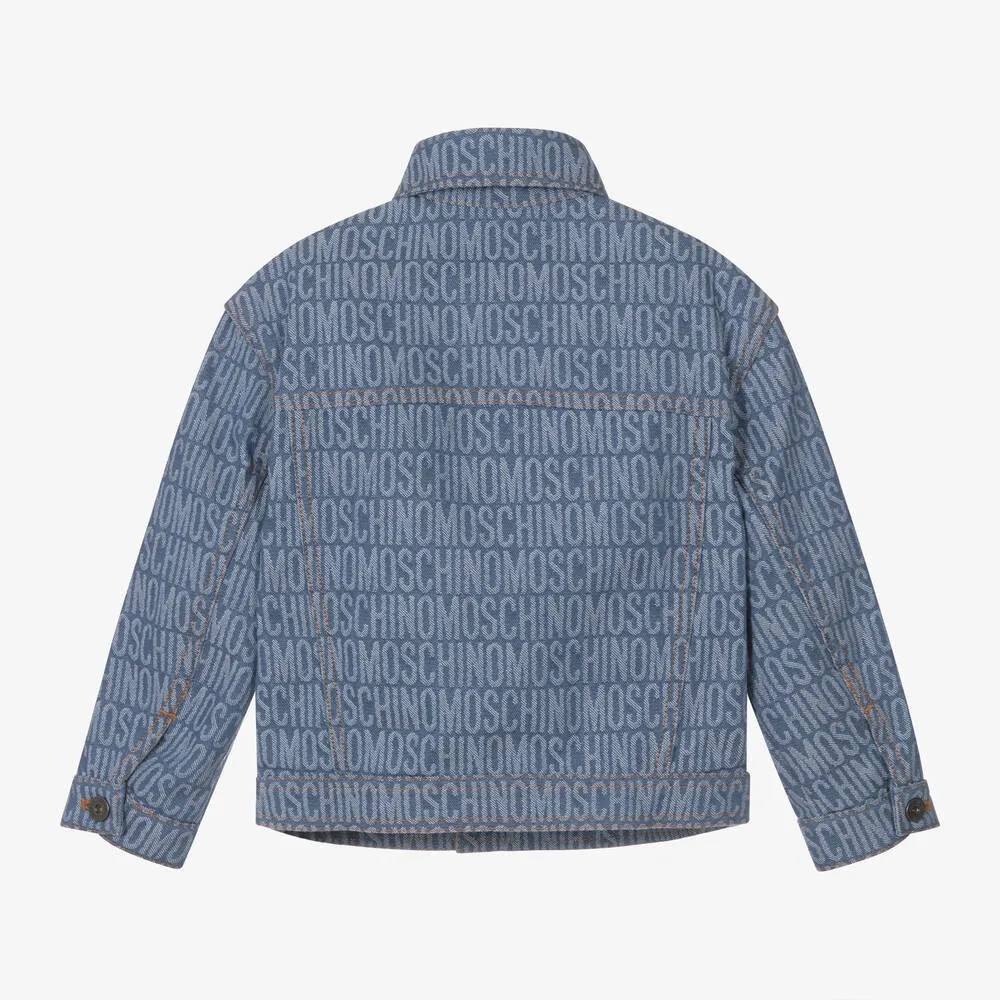 Blue Jacquard Denim Jacket