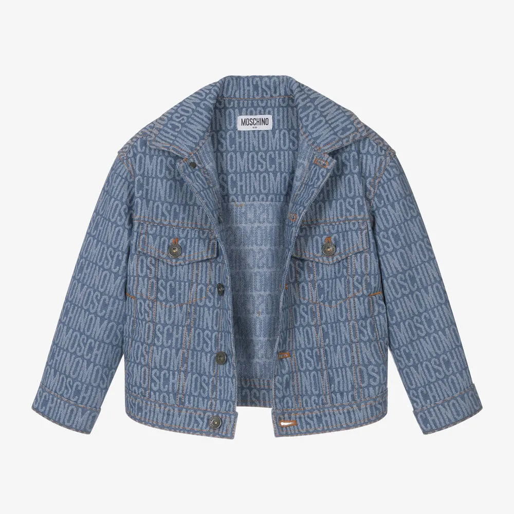 Blue Jacquard Denim Jacket