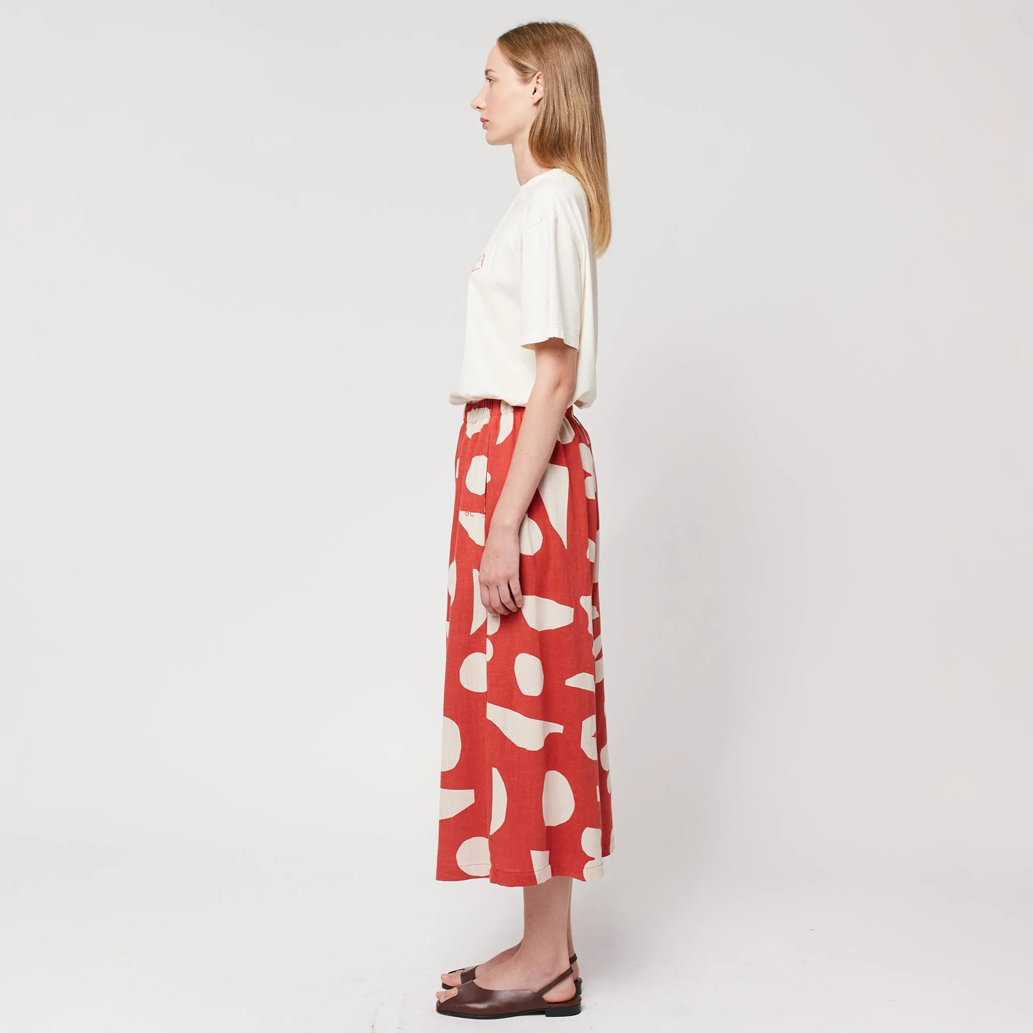 Bobo Choses Woman Summer Landscape All Over Pants Burgundy Red