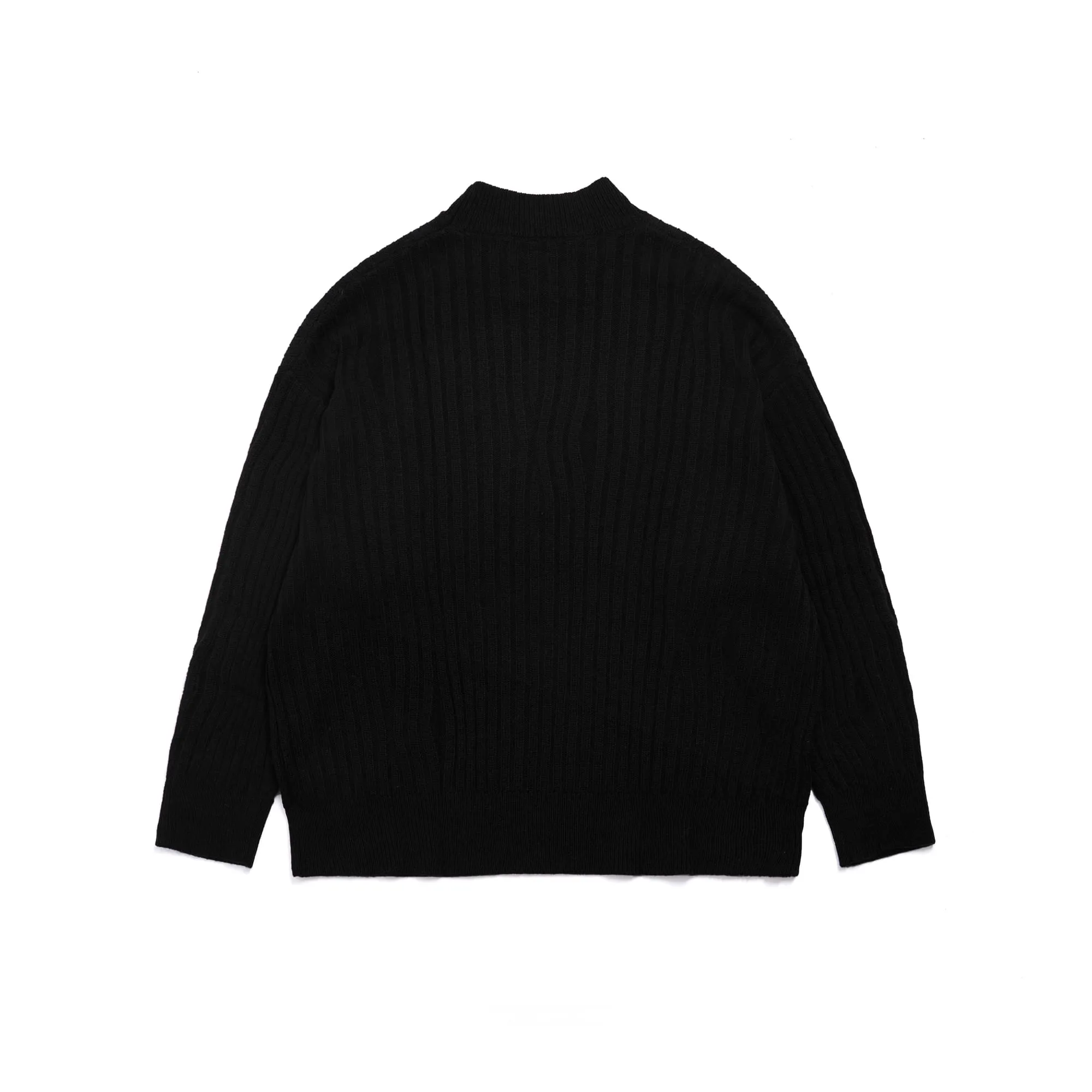 BURGUNDY GAP SWEATER-BLACK