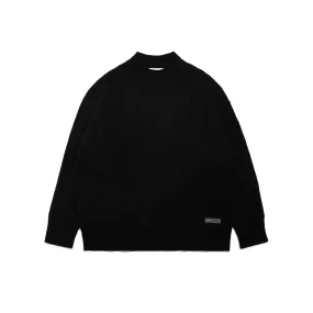 BURGUNDY GAP SWEATER-BLACK