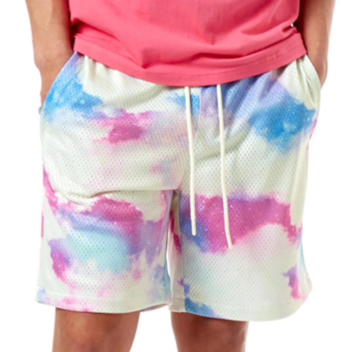 Cloudy Mesh Shorts (Vanilla Sky) /C3