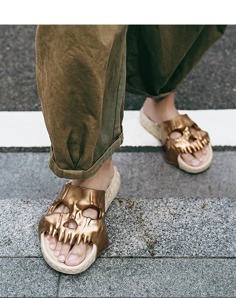 Coolest Metallic Color Skull Slides