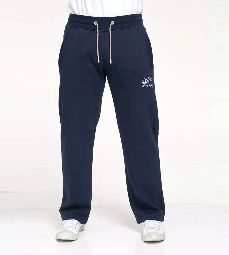 D555 Mens Navy Open Hem Jogger With Embroidery (GLOUCESTER 2)