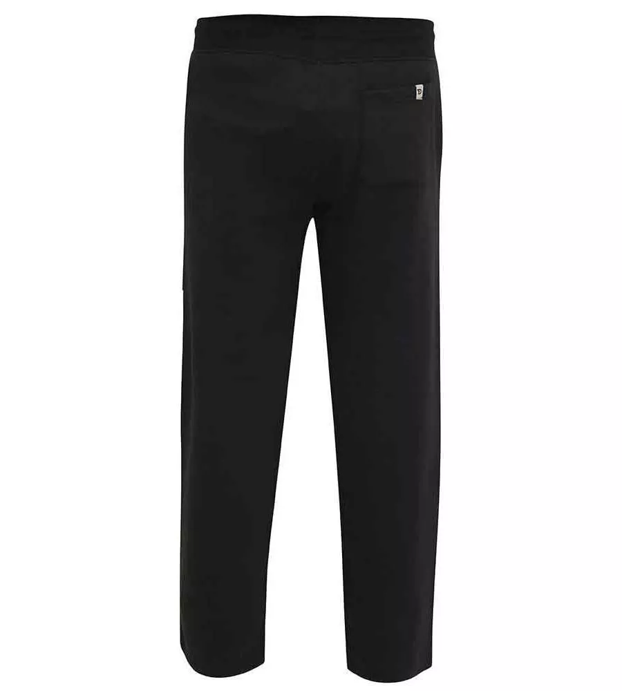 D555 Tall Mens Black Open Hem Jogger With Embroidery (GLOUCESTER 1)