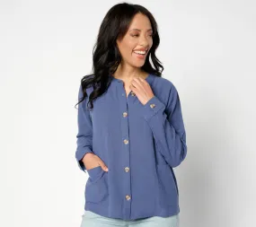 Denim & Co. Naturals Woven Gauze Jacket with Pockets