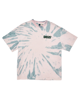 DEUS T-SHIRT FLAT FOOTED TIE DYE PALE LILAC