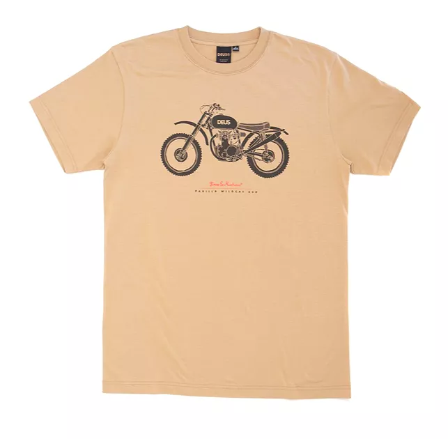 DEUS T-SHIRT PLAIN PARILLA WILDCAT Tobacco