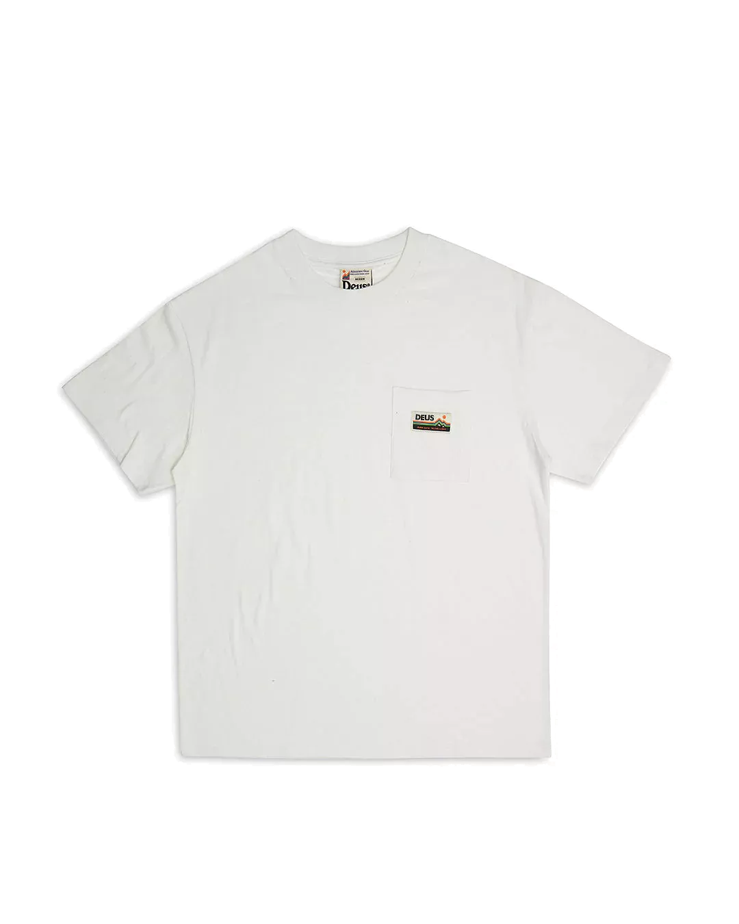 DEUS T-SHIRT TANGO POCKET VINTAGE WHITE