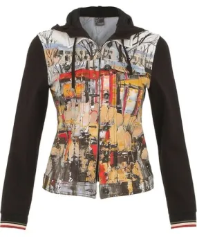 DOLCEZZA Women's Parisian Reflection Hooded Jacket In Multi-Colored