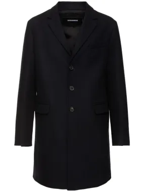 Dsquared2   Felted wool blend soft shoulder coat 