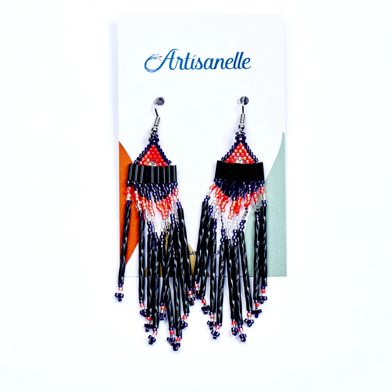 Fringe Beaded Earrings