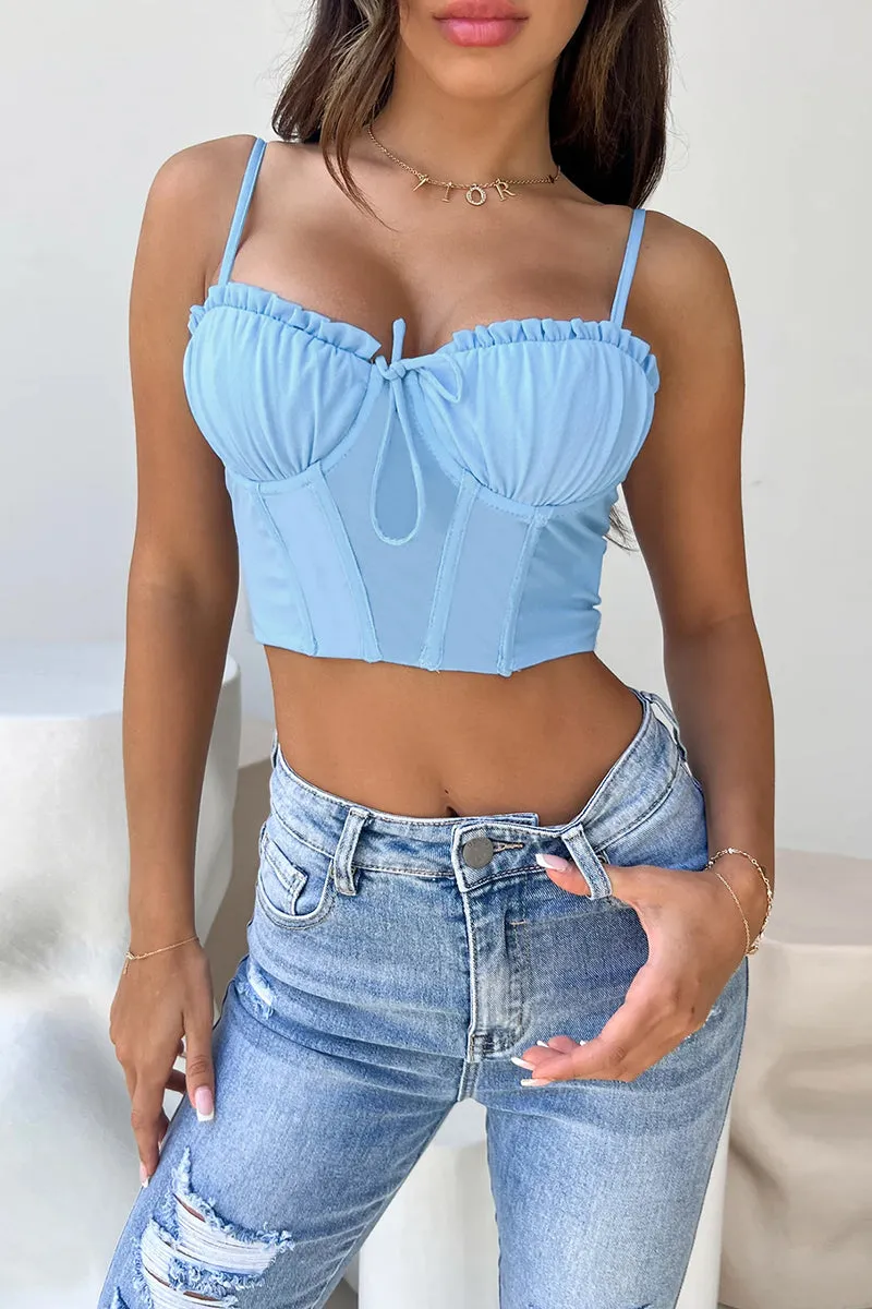 Fungus Trim Cami Corset Crop Top