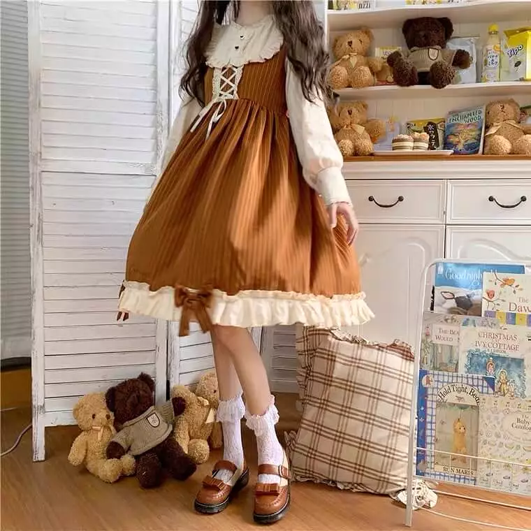 JAPANESE CUTE LOLITA BOW OP DRESS BY90032