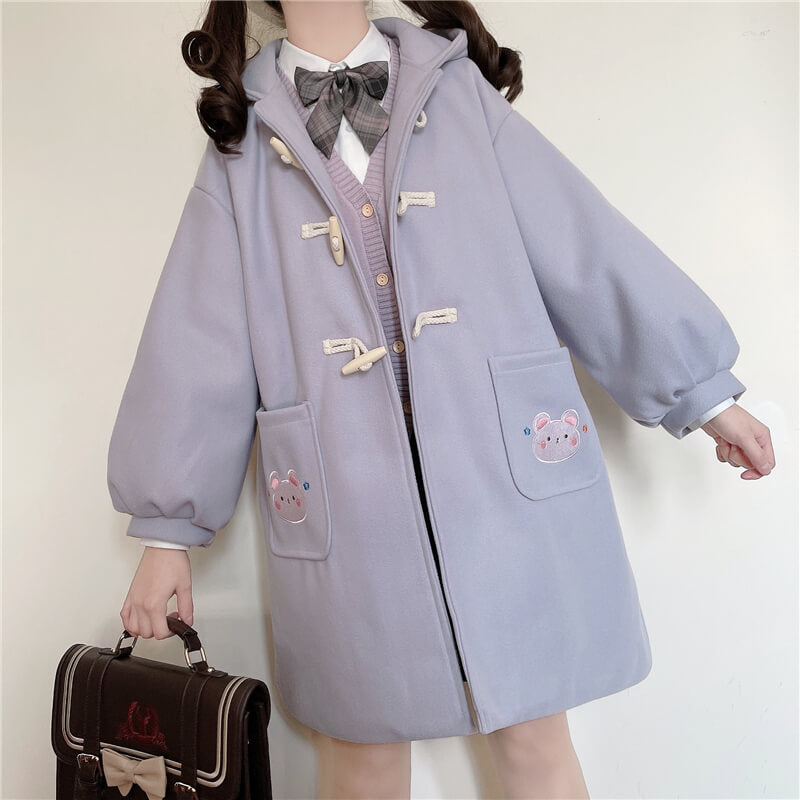 Japanese cute medium and long wool coat BY900021