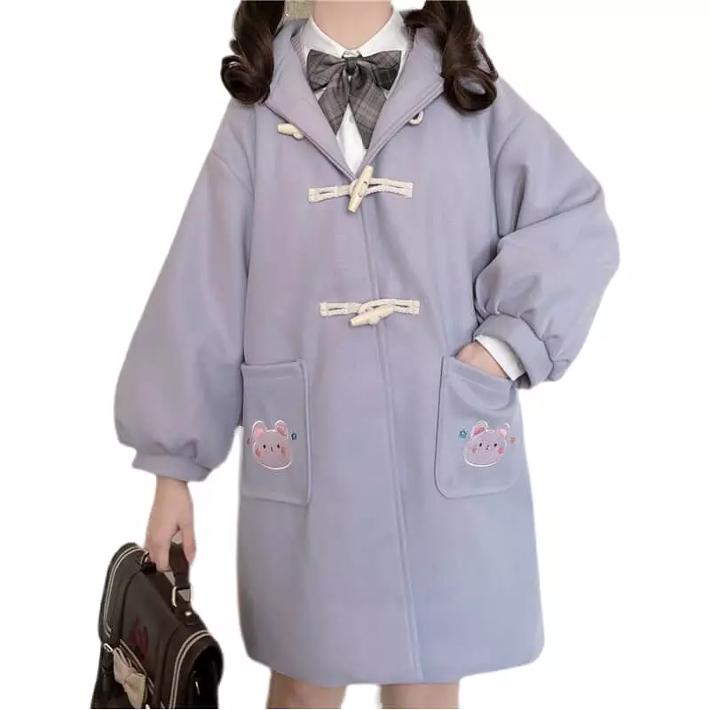 Japanese cute medium and long wool coat BY900021