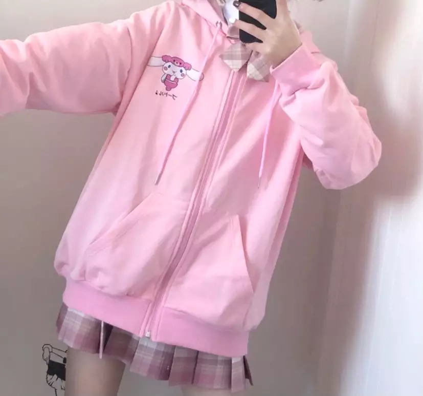 JAPANESE CUTE PASTEL PINK SANRIO COAT BY90125