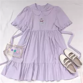 JAPANESE CUTE PASTEL PURPLE DRESS BY50103