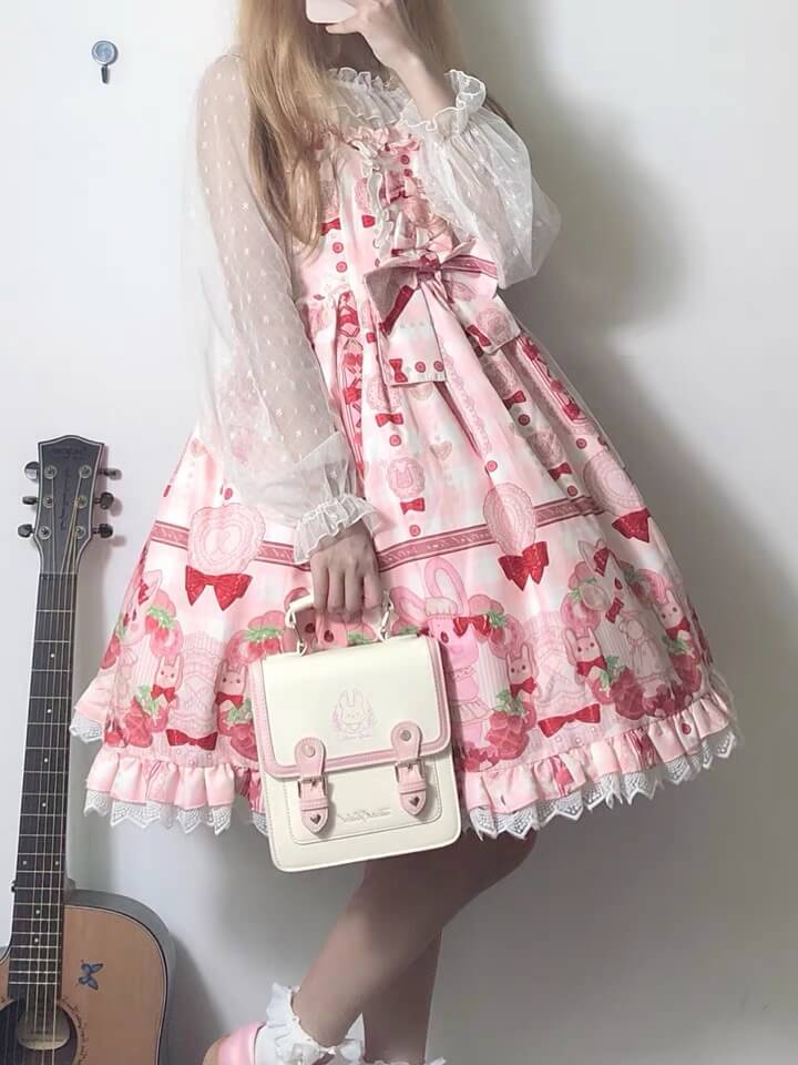 Japanese cute softgirl square bag messenger backpack BY2098