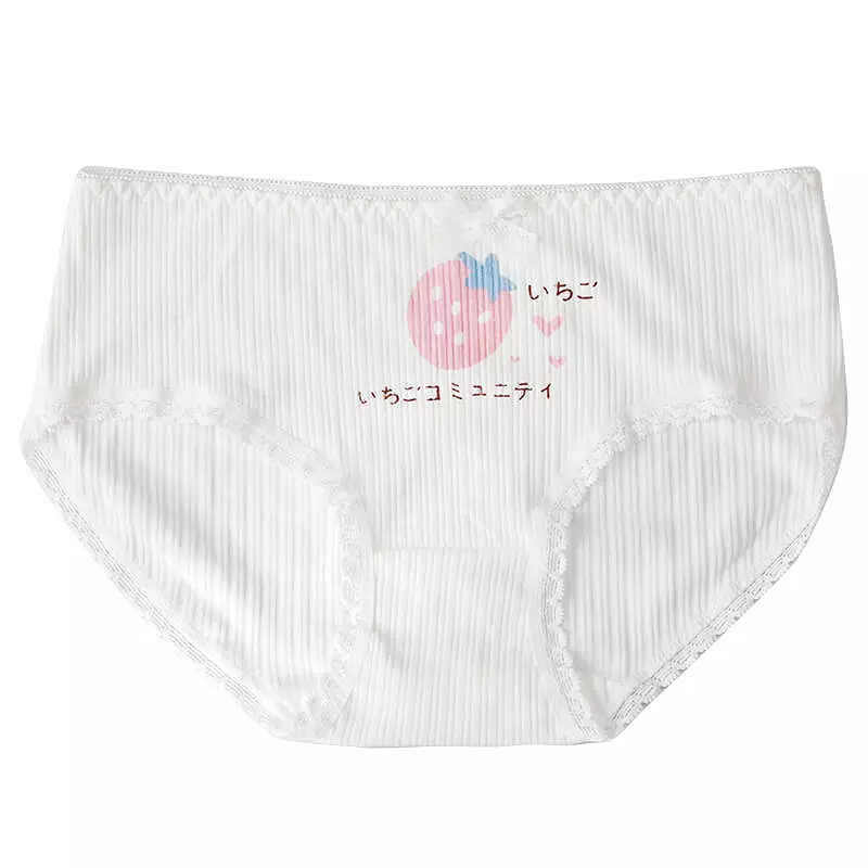 JAPANESE CUTE STRAWBERRY COTTON BRIEFS BY77703