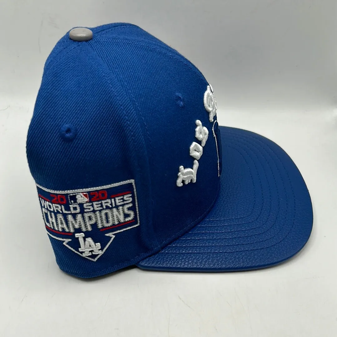 Los Angeles Dodgers MLB Pro Standard Genuine Merchandise 2020 World Championship and D Dodgers Side Patches Royal Blue Snapback