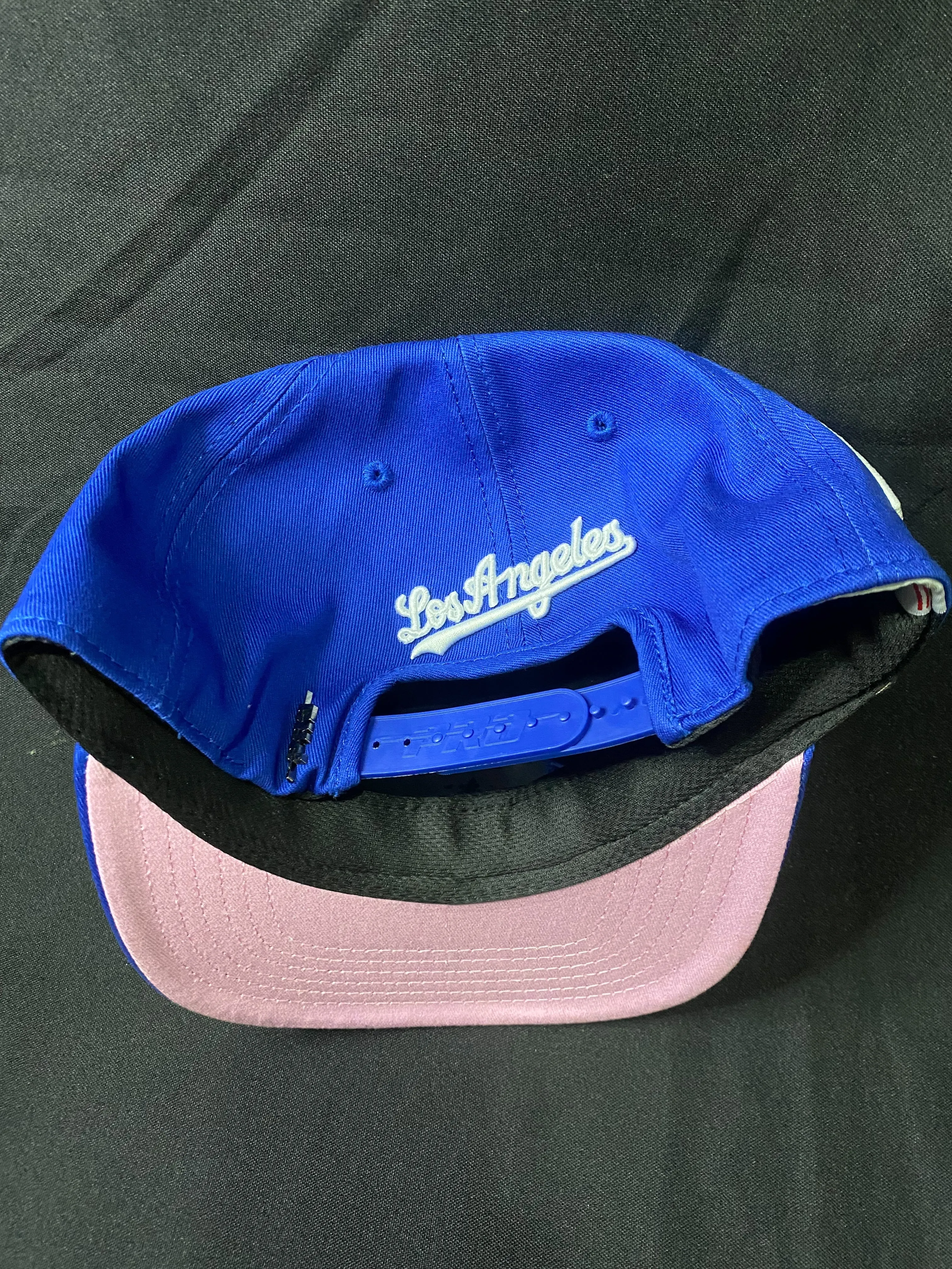 Los Angeles Dodgers Pro Standard World Series 2020 Champions Crown and Trophies Snapback - Royal Blue/Pink Visor