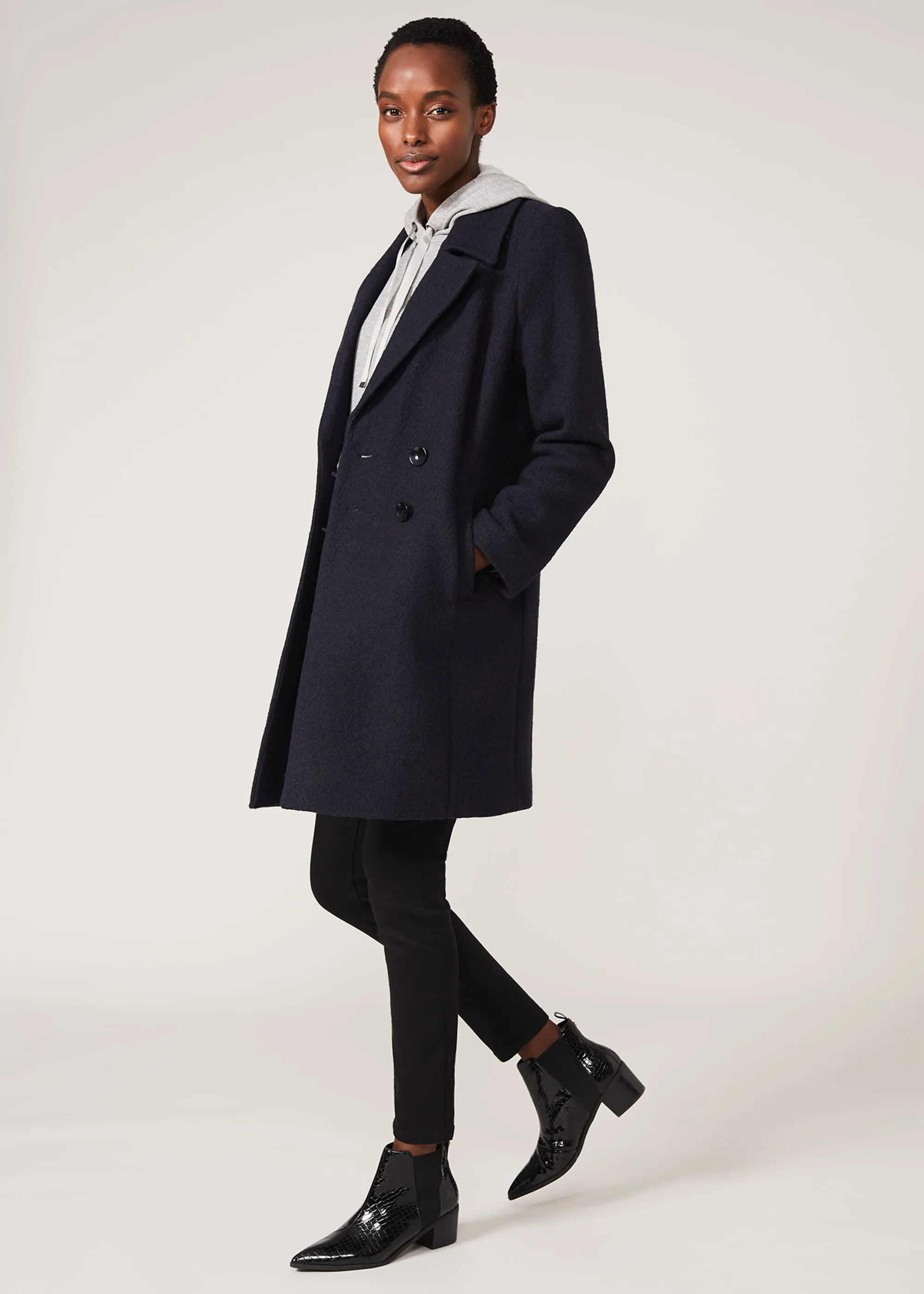 Lucine Double Breasted Wool Coat