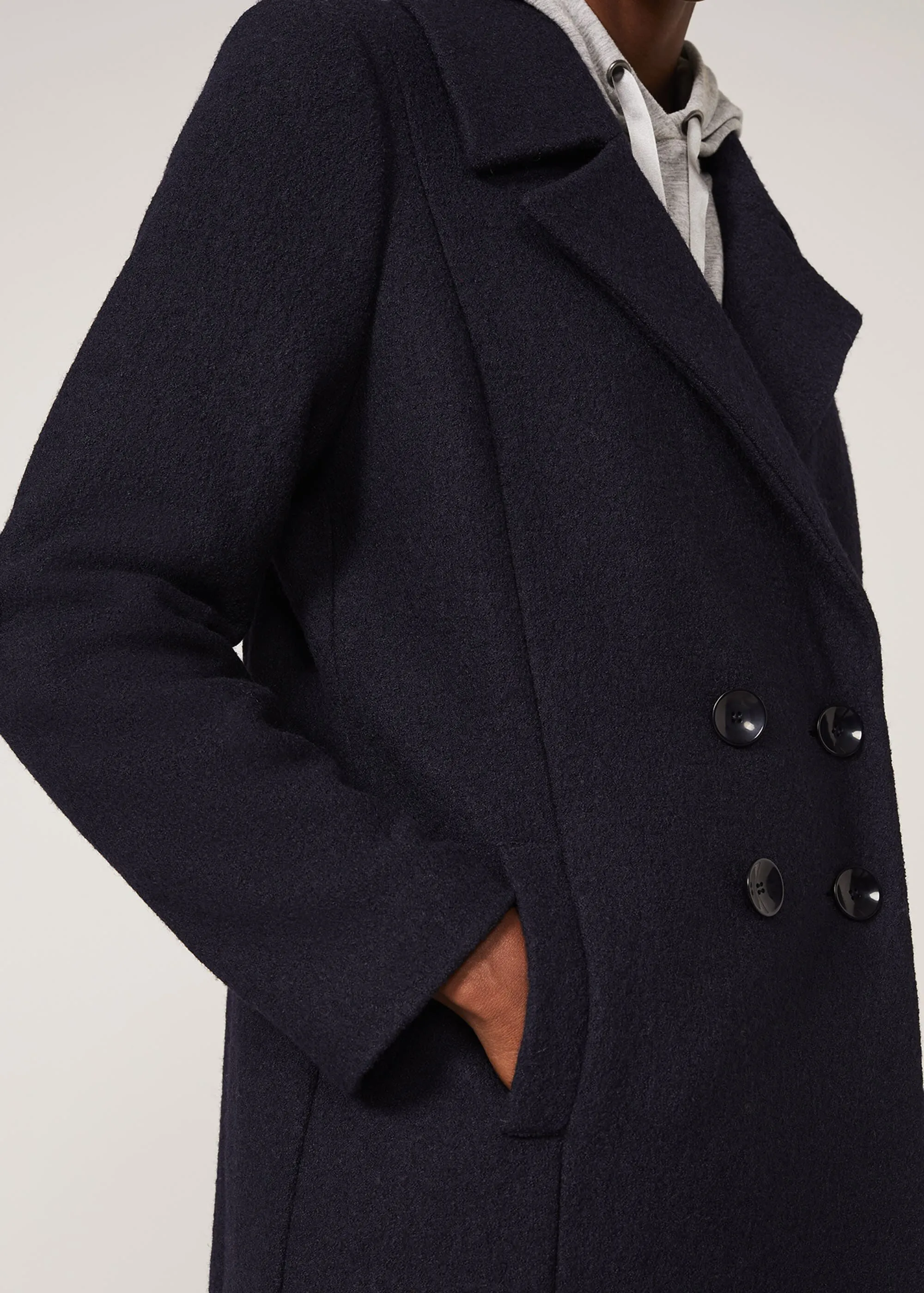 Lucine Double Breasted Wool Coat