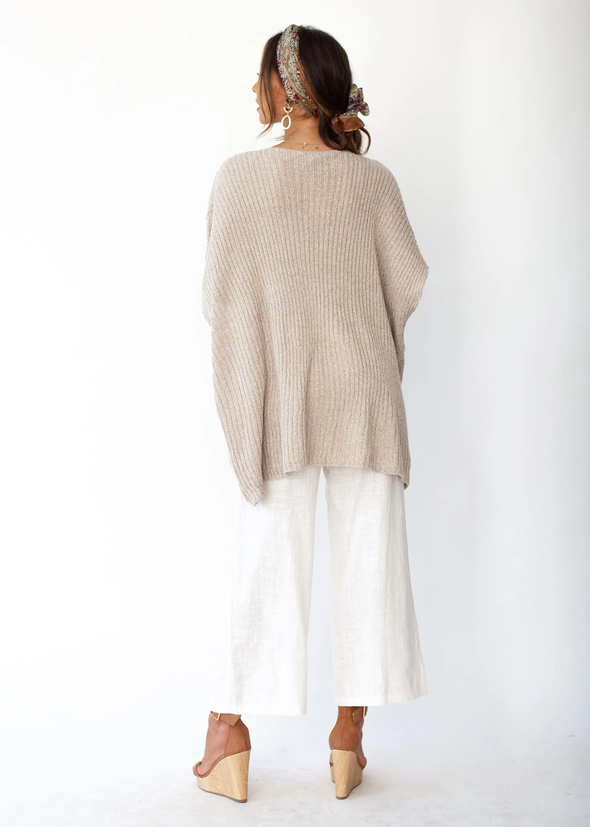 Maia Twist Knit Sweater - Beige