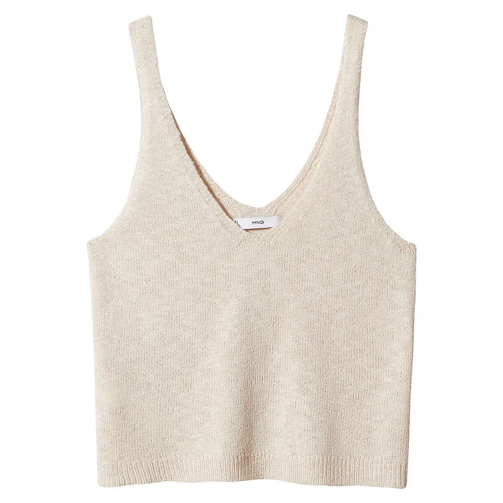 Mango Double-V Sweater Tank