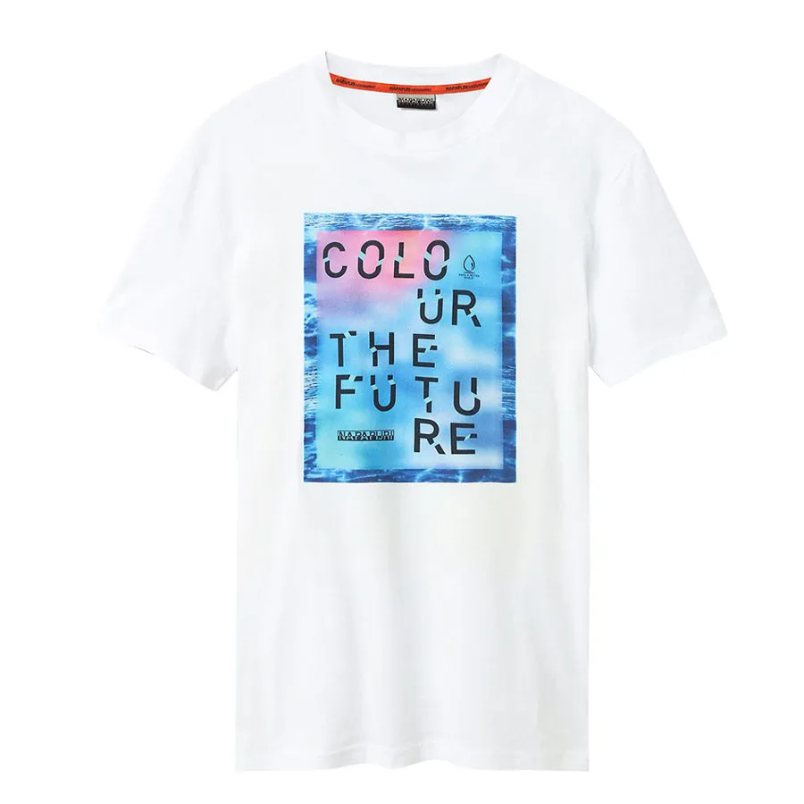 Napapijri - Sobar Colour The Future T-Shirt in White