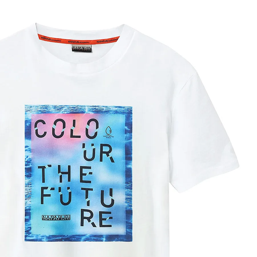 Napapijri - Sobar Colour The Future T-Shirt in White