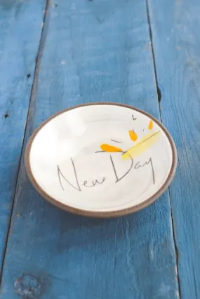 New Day Hand Painted Ceramic Mini Bowl