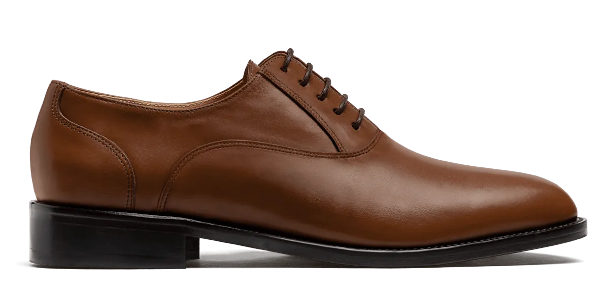 Oxford shoes in brown leather & suede