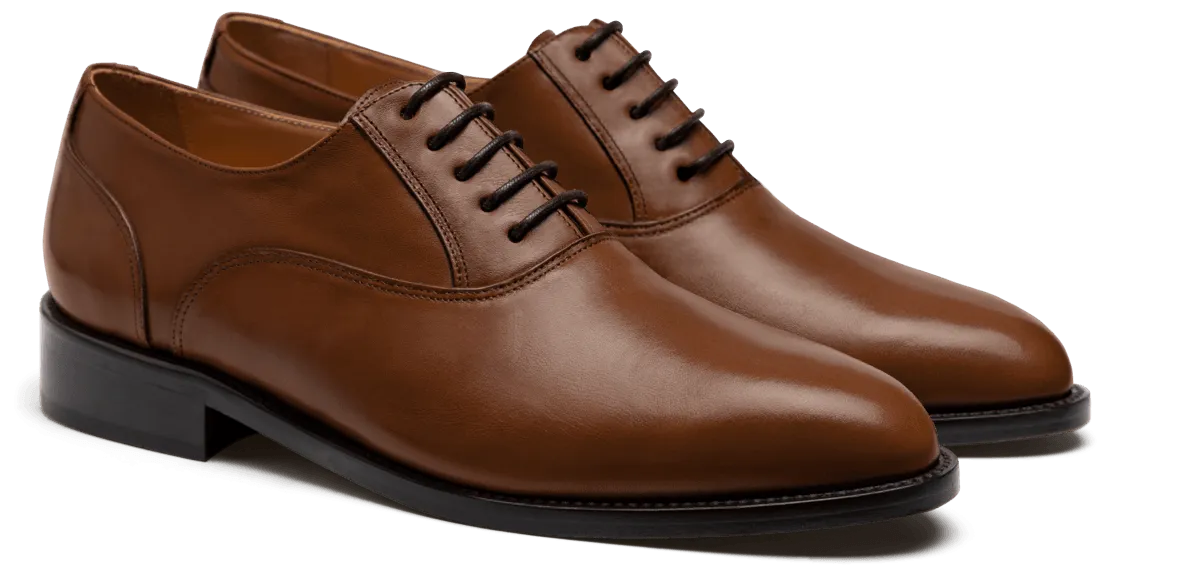 Oxford shoes in brown leather & suede