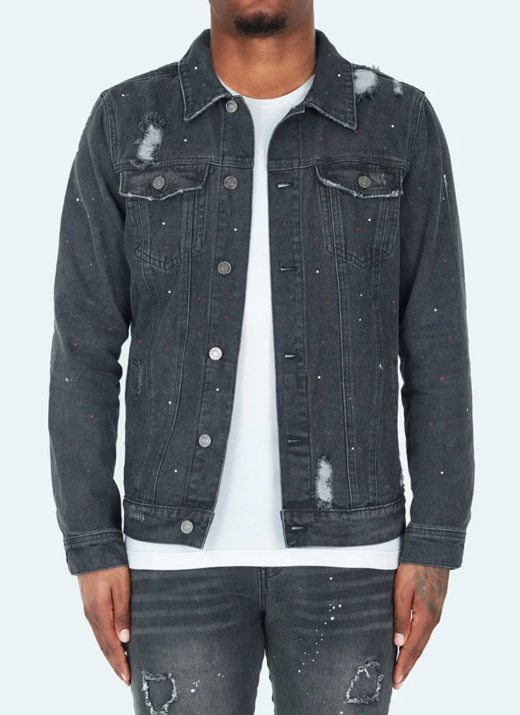 Paint Denim Jacket - Grey