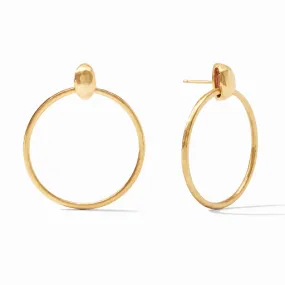 Palermo Delicate Doorknocker Gold Earrings by Julie Vos