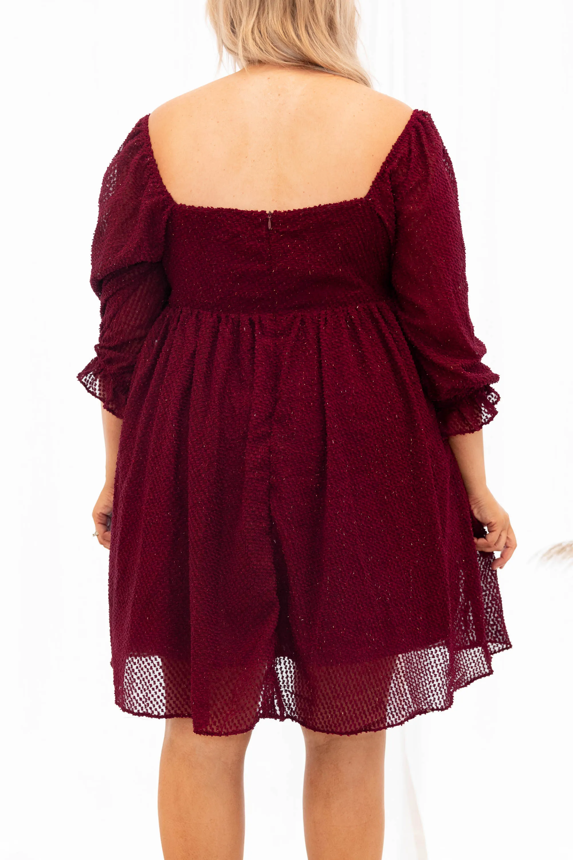 Party And Play Dress, Burgundy