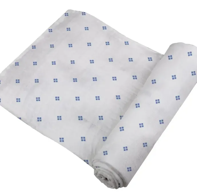 Periwinkle Diamond Polka Dot Swaddle