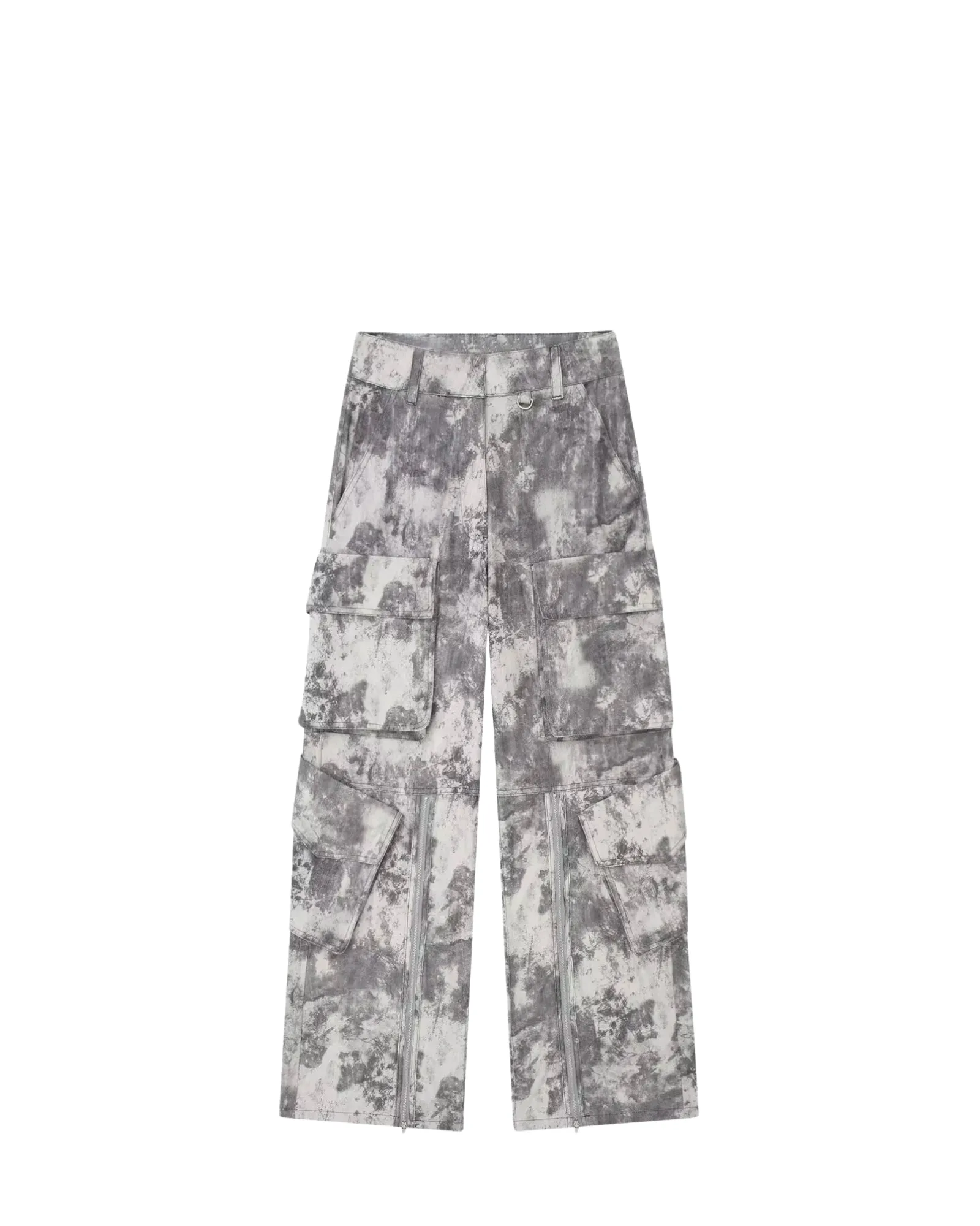 Printed High Waist Cargo Pant