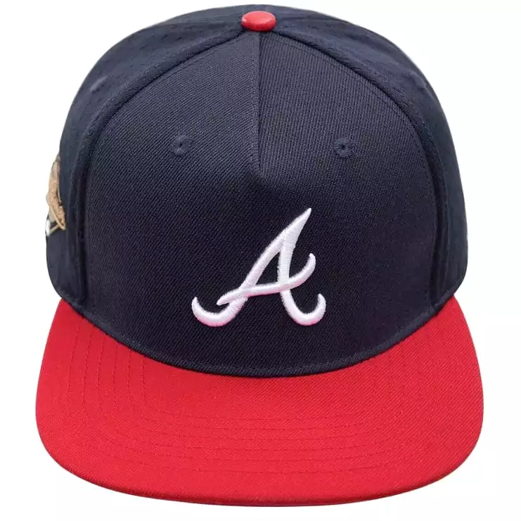 Pro Standard Atlanta Braves Logo Mesh Snapback Hat (Midnight Navy)